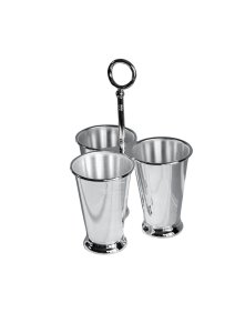 Handmade Brass Triple Spoon Holder Serving Set