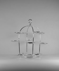 Handmade Brass Birdcage Macaron and Cookie Display Stand