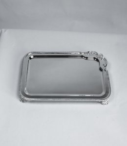 Handmade Brass Footed Serving Tray