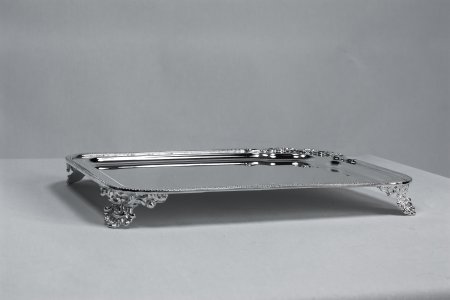 Handmade Brass Footed Serving Tray