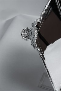 Handmade Brass Square Footed Serving Tray