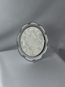 Handmade Brass Oval Footed Serving Tray