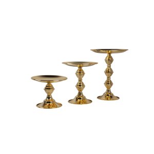 Handmade Brass Pedestal Dessert Stand Set