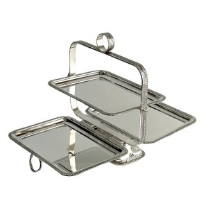 Handmade Brass Two Tier Serving Stand