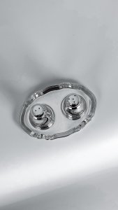 Handmade Brass Salt and Pepper Shaker Set with Tray