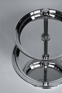 Handmade Brass Two Tier Round Dessert Stand