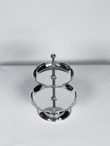 Handmade Brass Two Tier Round Dessert Stand