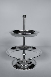Handmade Brass Two Tier Round Dessert Stand