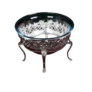 Handmade Brass Fruit Bowl with Glass