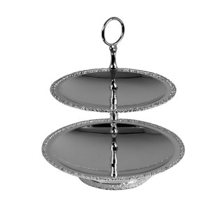 Handmade Brass Two Tier Cake and Dessert Stand