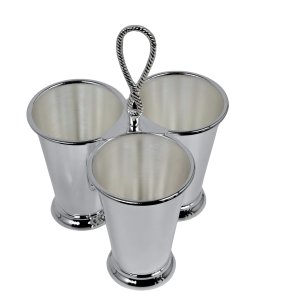 Handmade Brass Triple Cutlery Holder