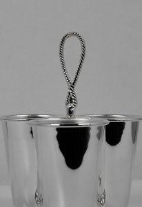 Handmade Brass Triple Cutlery Holder