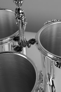 Handmade Brass Ornamental Cutlery and Breadstick Holder