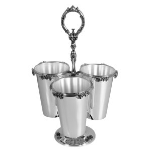 Handmade Brass Ornamental Cutlery and Breadstick Holder