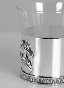 Handmade Brass Glass Tea Cup Holder