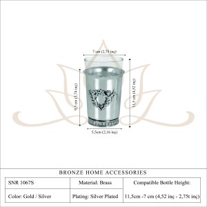 Handmade Brass Angel Motif Tea Glass Holder Set of 6