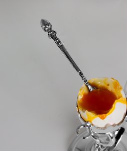 Handmade Brass Egg Cup with Spoon