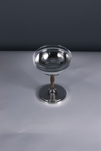 Handmade Brass and Wooden Stem Ice Cream Bowl Set of 6