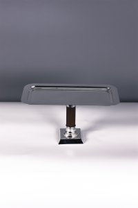 Handmade Brass Cake and Pie Stand Set of 2 with Wooden Stem