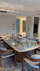 Brass Tableware Set Silver Serving Decor Handmade Dinner 44 Pcs