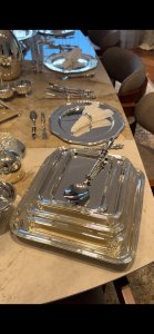 Brass Tableware Set Silver Serving Decor Handmade Dinner 44 Pcs