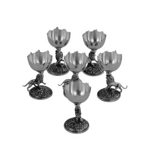 Handmade Brass Egg Cup Set of 6