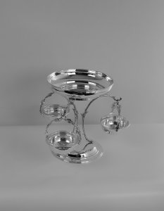 Handmade Brass Fruit Bowl Stand with Hanging Bowls