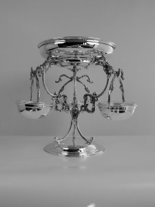 Handmade Brass Fruit Bowl Stand with Hanging Bowls Large
