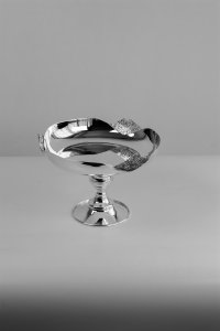 Handmade Brass Serving Bowl with Pedestal