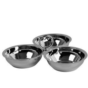 Handmade Brass Triple Snack Bowl with Handle