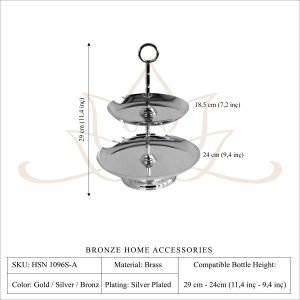 Handmade Brass 2 Tier Cake Stand
