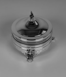 Handmade Brass Sugar Bowl with Lid