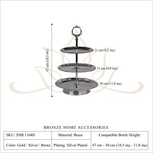 Handmade Brass 3-Tier Cake Stand