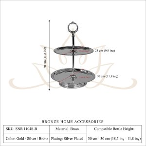 Handmade Brass 2-Tier Cake Stand