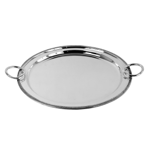 Handmade Brass Oval Serving Tray with Handles