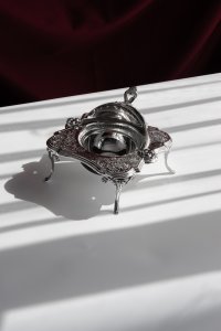 Handmade Brass Caviar Serving Set with Lid
