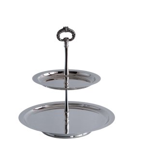 Handmade Brass 2-Tier Cake Stand
