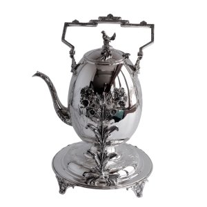 Handmade Brass Tea Pot with Warming Stand